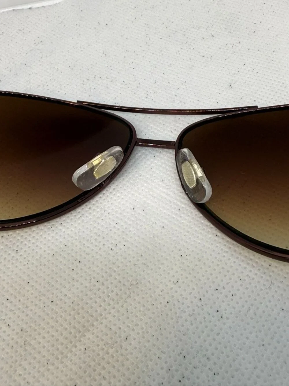 Jessica Simpson J402 Bronze Brown Gradient Aviator Sunglasses Metal Women's